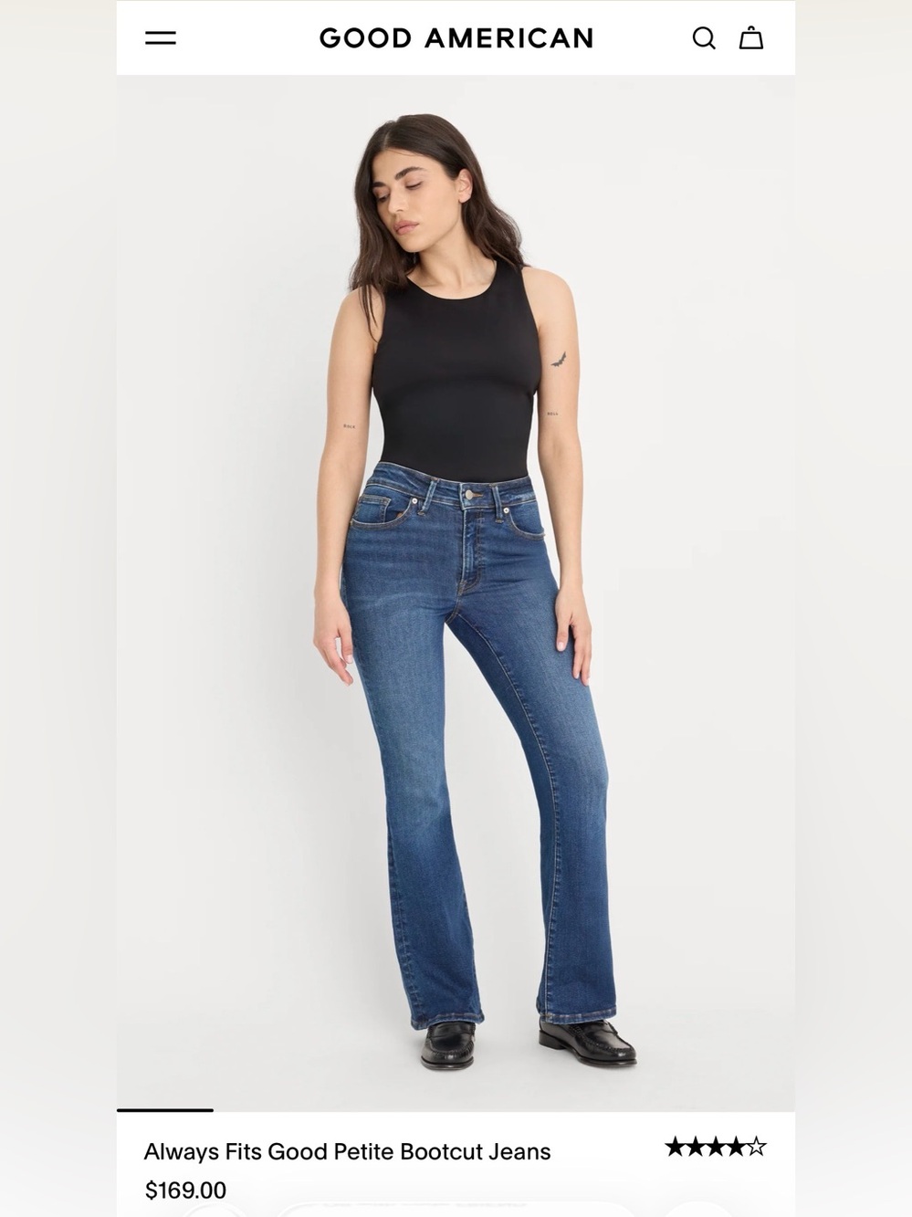 Good American Women’s Flare Jeans in Medium Blue Wash